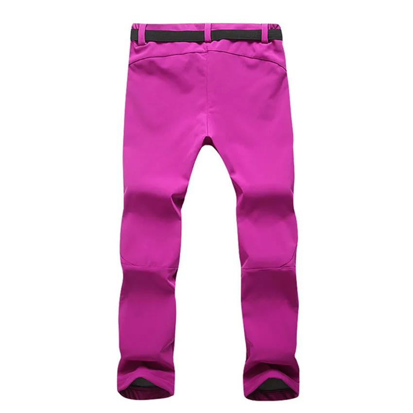 WindTaste de las mujeres de invierno al aire libre Camping pantalones impermeables de Trekking senderismo escalada Softshell deportes pantalones de lana Pantalones de mujer KB008