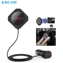 ANLUD Bluetooth Handsfree автомобильный комплект беспроводной fm-модулятор магнитная наклейка двойной USB зарядка fm-передатчик Bluetooth Автомобильный mp3 плеер