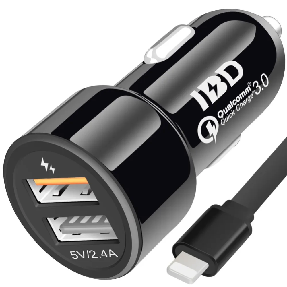 Car Charger Phone Adapter Dual USB Charging Compatible iPhone xs max/x/xr/8/7 iPad Pro 11/mini 3 Note 9/Note 8 | Мобильные телефоны