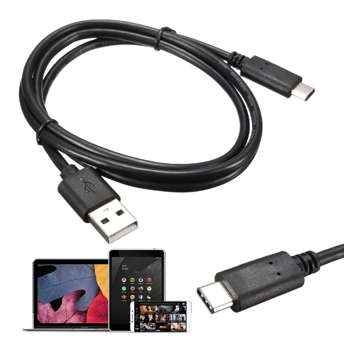 Кабель USB 3,1 type-C-USB 2,0 A для зарядки и синхронизации данных для Nokia N1 для Google Nexus 5X6 P для ZUK Z1 для OnePlus 2