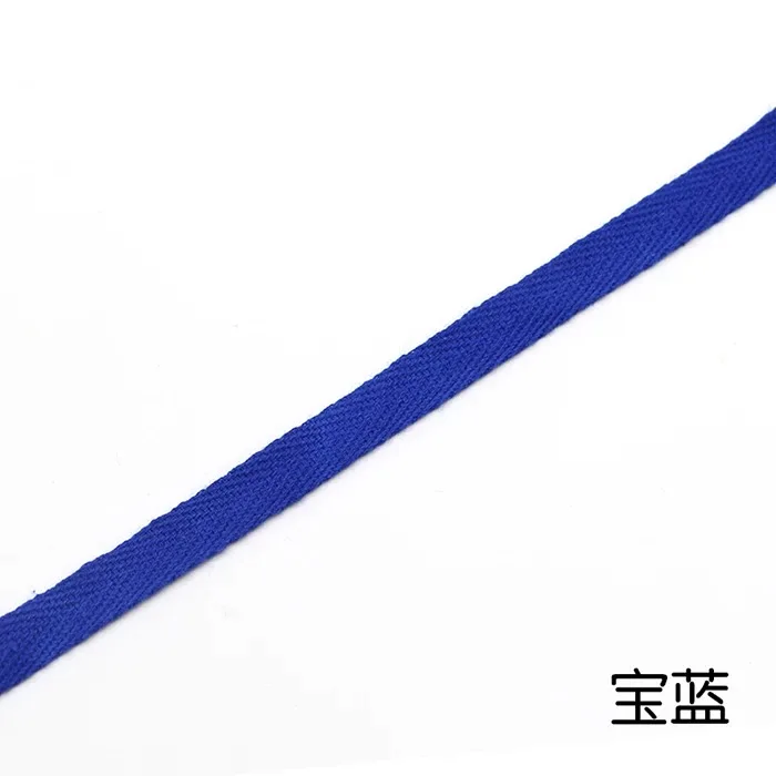 5 ярдов Новые Красочные 10 мм шеврон хлопок ленты тесьма сельдь bonebinding ленты кружева обрезки для упаковки аксессуары DIY - Цвет: Royal blue