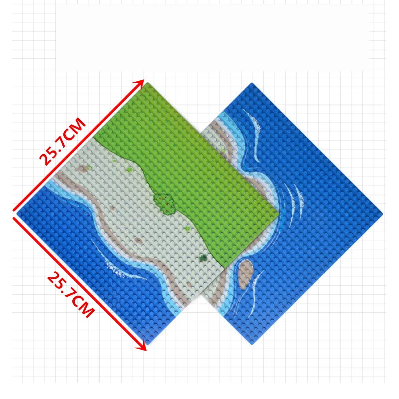 32*32 точки морской пляж опорная плита пастбище река опорная пластина строительные блоки Совместимые фигурки города DIY Кирпичи Детские игрушки