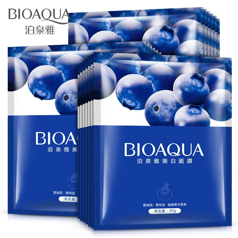 

BIOAQUA 1Pcs Blueberry Plant Extract Hyaluronic Acid Moisturizing Depth Replenishment Oil Control Skin Care Face Mask