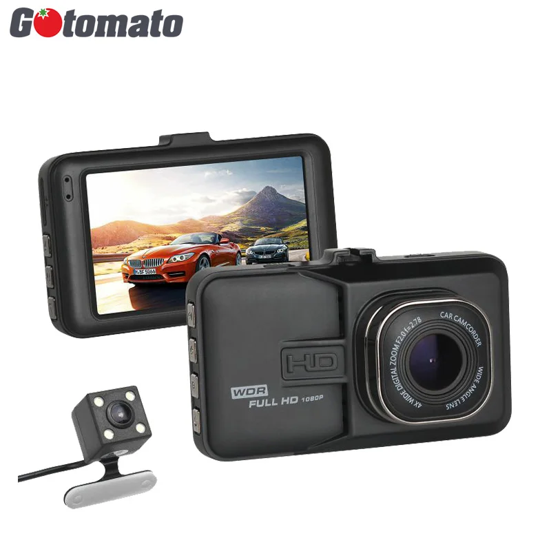 

Gotomato 170 Degree Lens Dual Camera DVR Full HD 1080P Dual Lens Dash Cam Video Recorder 2 Camera Night Vision Car DVR Camcorder