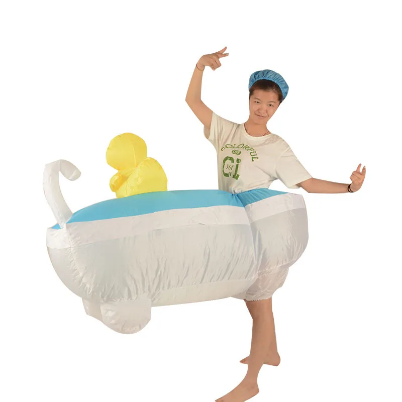 

Bathtub With Duck Inflatable Garment Cosplay Costumes Adult Women Men Fancy Party Dress Up Halloween Christmas Clothes Fun Toys