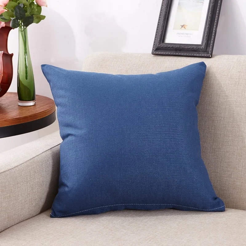 Домашний декор хлопок пледы чехол для подушки Романтический мягкий простой приносить высокое качество сна - Цвет: Sapphire blue