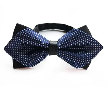

New Style Fashion Boutique Bow Ties for Groom Men Women Butterfly Solid Bowtie Navy Blue Classic Gravata Cravat Free Shipping