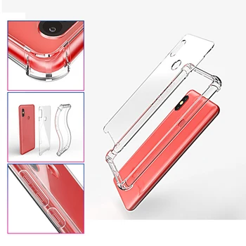 

50pcs Clear Air Cushion Shockproof Case For Xiaomi Mi 9 8 SE Lite Note Max 3 Play Soft TPU Frame Hard Acrylic Protection Cover