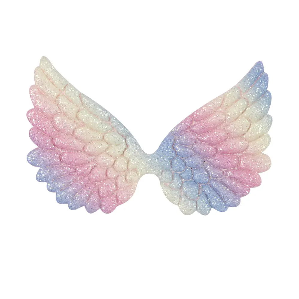 Блестящие нашивки крылья, разноцветные ангельские крылья, набор «сделай сам» для волос с бантом детские игрушки одежда Материал ручной работы аксессуары 20 шт./пакет