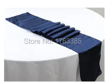

5pcs Navy Blue Satin Table Runner Wedding Party Banquet Table Decoration 12"x 108"(Inch)