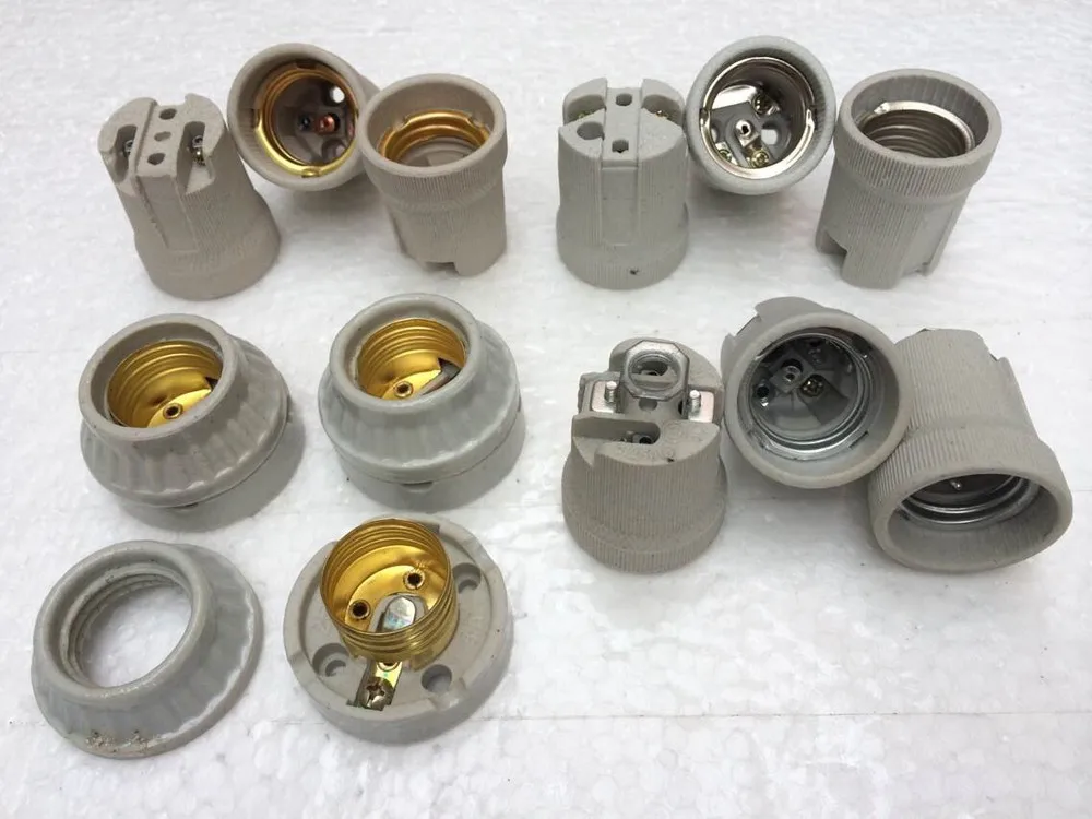 E27 ceramic lamp holder E27 lamp holder proof ceramic flat ceramic lamp