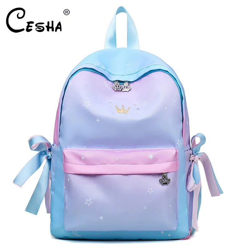 

CESHA Fashion Gradient Colors Girls School Backpack Children Schoolbags Prettt Style Students Book Backpack for Girls