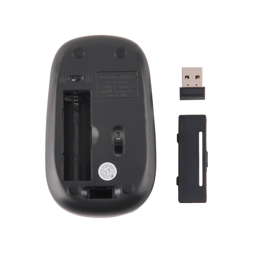 2,4 ГГц USB приемник тонкий мини беспроводная оптическая мышь Мыши для компьютера ПК Мода Ультра-компактная мышь для ноутбука компьютера
