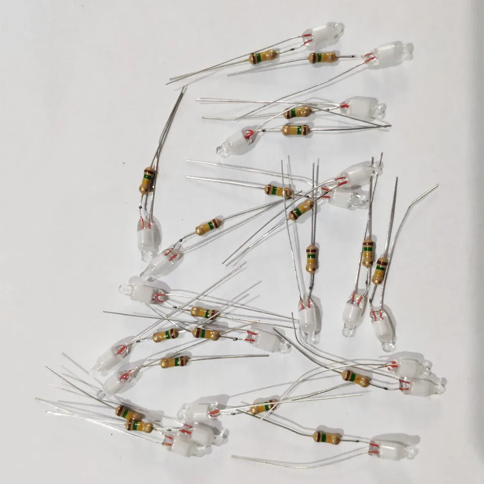 20pcs 4mm Blue Neon Indicator Light Sign 4X10mm NeonLight With Resistance 390K for 220V Verde NEON GLOW Lamp Bulb NE-2G Lampada (3)