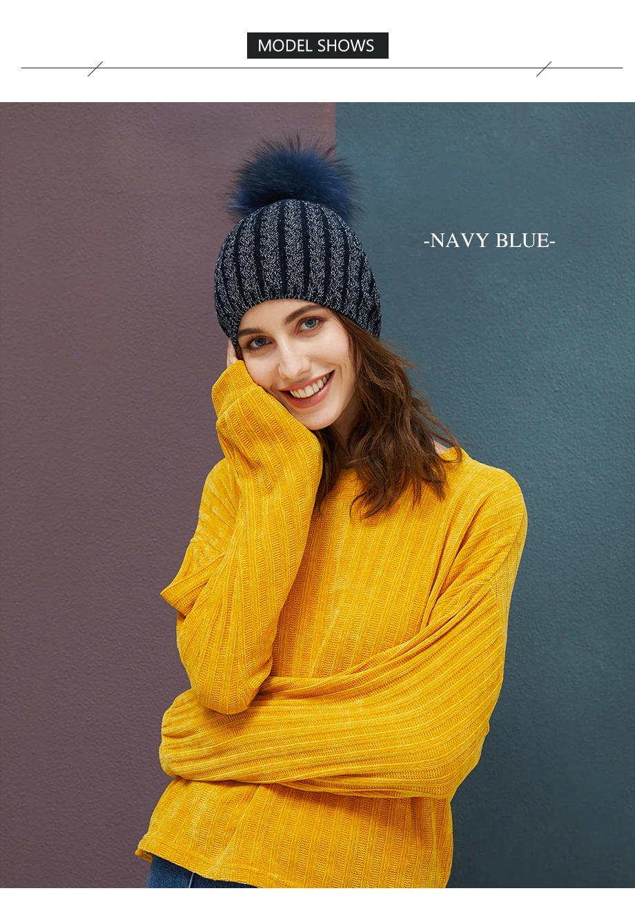 Winter Hats For Women Warm Beanie Real Fur Pompom Wool Hat Female Twist-Type Cap Bright Silk Beanies Women's Hat 5 Colors (4)