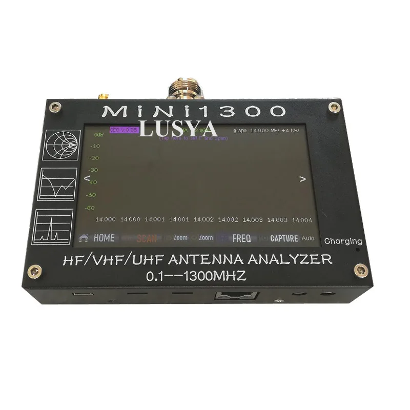 Новое поступление Mini1300 TFT lcd 0,1-1300 MHz HF VHF UHF ANT КСВ антенный анализатор внутренний измеритель батареи обновление от MINI600