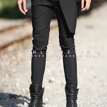 27-44 Мужская одежда модный стилист волос тонкие брюки в западном стиле эластичная юбка брюки плюс размер костюмы певицы