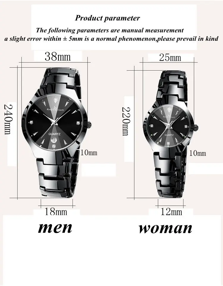 KEEP IN TOUCH Simple Men's&Women Watches Alloy Quartz Couple Watches Ladies Luminous Waterproof Couple clock relogio masculino
