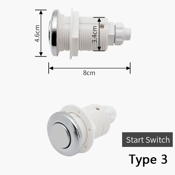 Кнопка включение-выключение Ванна Пуск воздуха/кнопка регулировки массажная ванна для спа микро отходов удаления мусора водоворот пневматический - Цвет: start Switch type3