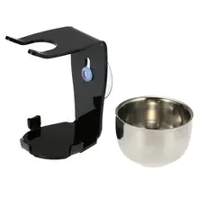 Высокое качество Черный Акрил человека помазок Z Стенд с matel чаша для бритья