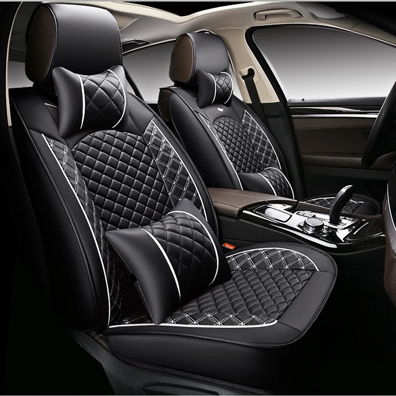 

WLMWL Universal Leather Car seat cover for Audi all models a3 8v a4 b6 b9 b8 c7 q5 a5 a6 c6 q7 q3 car styling auto Cushion