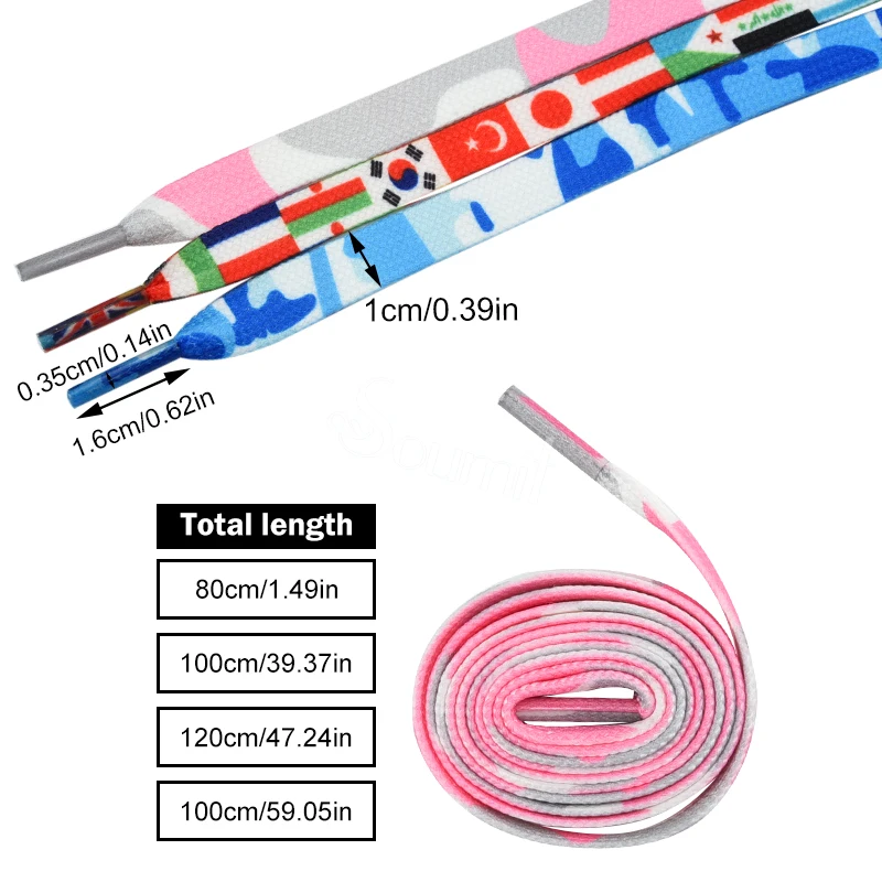 Soumit/1 пара, модные шнурки на плоской подошве для кроссовок, спортивная обувь, полые тканые шнурки 80 см/100 см/120 см/150 см, длинные шнурки