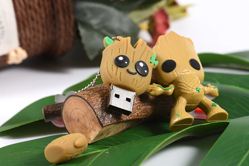 Прекрасный мультфильм Грут флэш-накопитель usb милый супер heros карта памяти, Флеш накопитель 4 ГБ 8 ГБ 16 ГБ 32 ГБ 64 Гб 128 ГБ креативная флешка