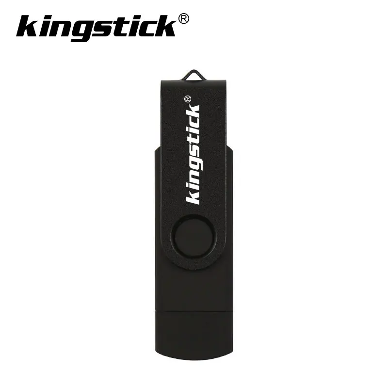 Лучшая OTG USB флэш-накопитель cle usb 2,0 stick 64G портативный флэш-накопитель смартфон Флешка 4g 8g 16g 32g 128G устройства для хранения - Цвет: black