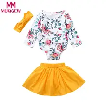 Одежда для новорожденных; платье для малышей и девочек одежда, Цветочный комбинезон юбка повязка на голову комплекты Костюмы комплект богемный комплект, roupa infantil vetement enfant fille