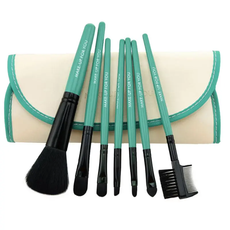 Buy 7 Pcs/Set Hot Sale Colorful Professional Soft Cosmetic Make up Brushes Set