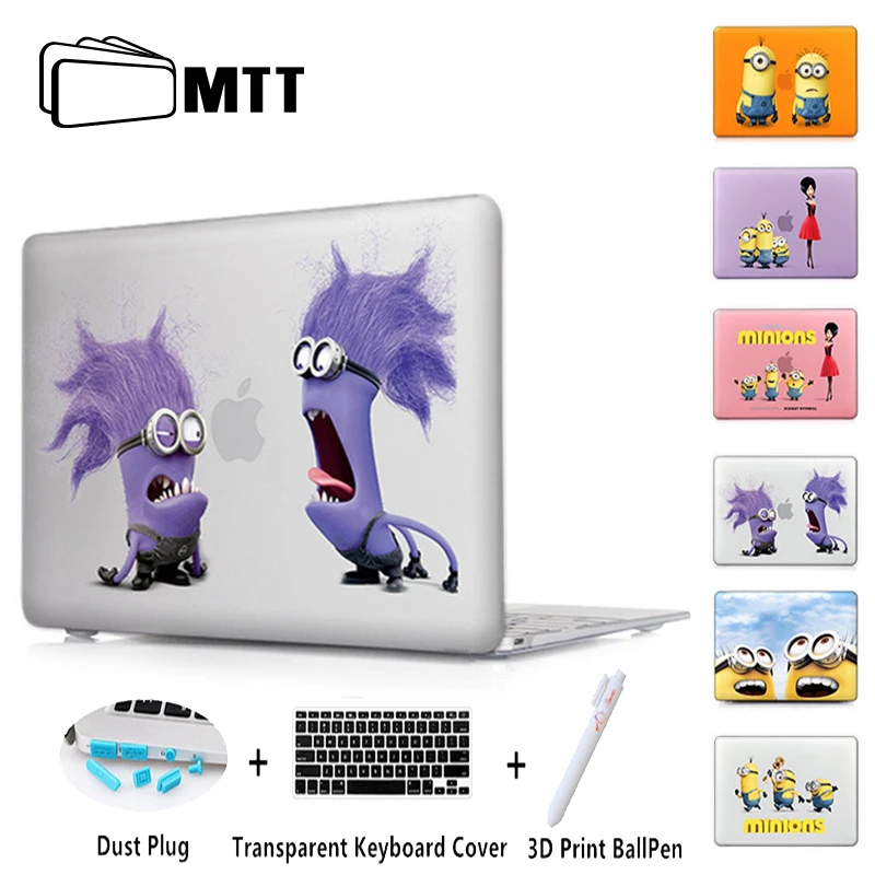 Purple Minions Despicable Me Laptop Computer Bag Case For Mac Apple Macbook Pro 15 For Macbook 12 Retina Silicone Keyboard Cover