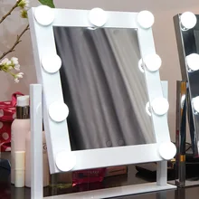 Голливудское косметическое зеркало, светильник, большой светильник, зеркало для макияжа с сенсорным экраном, настольная подставка, косметическое зеркало со светодиодными лампочками