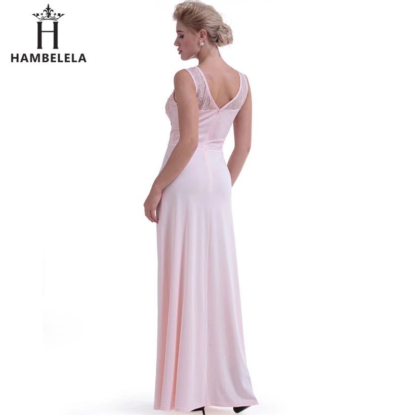 HAMBELELA Women's Elegant Floral Lace Dress Floor-Length Pleated Vestidos De Festa Maxi Empire Long Evening Party Formal Dress (5)