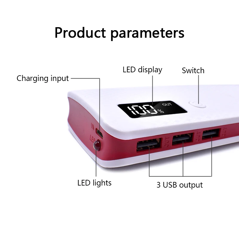 Новое поступление 3 usb порта 5V 2A 5x18650 Блок питания зарядное устройство чехол DIY коробка для IPhone