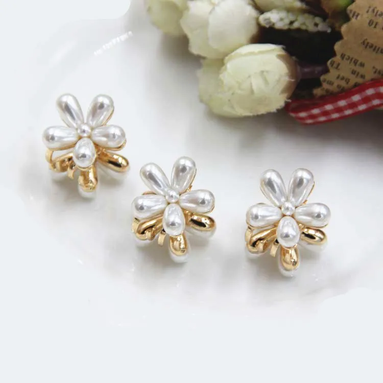 

New Women Hair Clip Claw Crystal Imitation Pearl Headwear Elegant Fashion Hairpin Crab Headdress Ladies Girls Hairclips