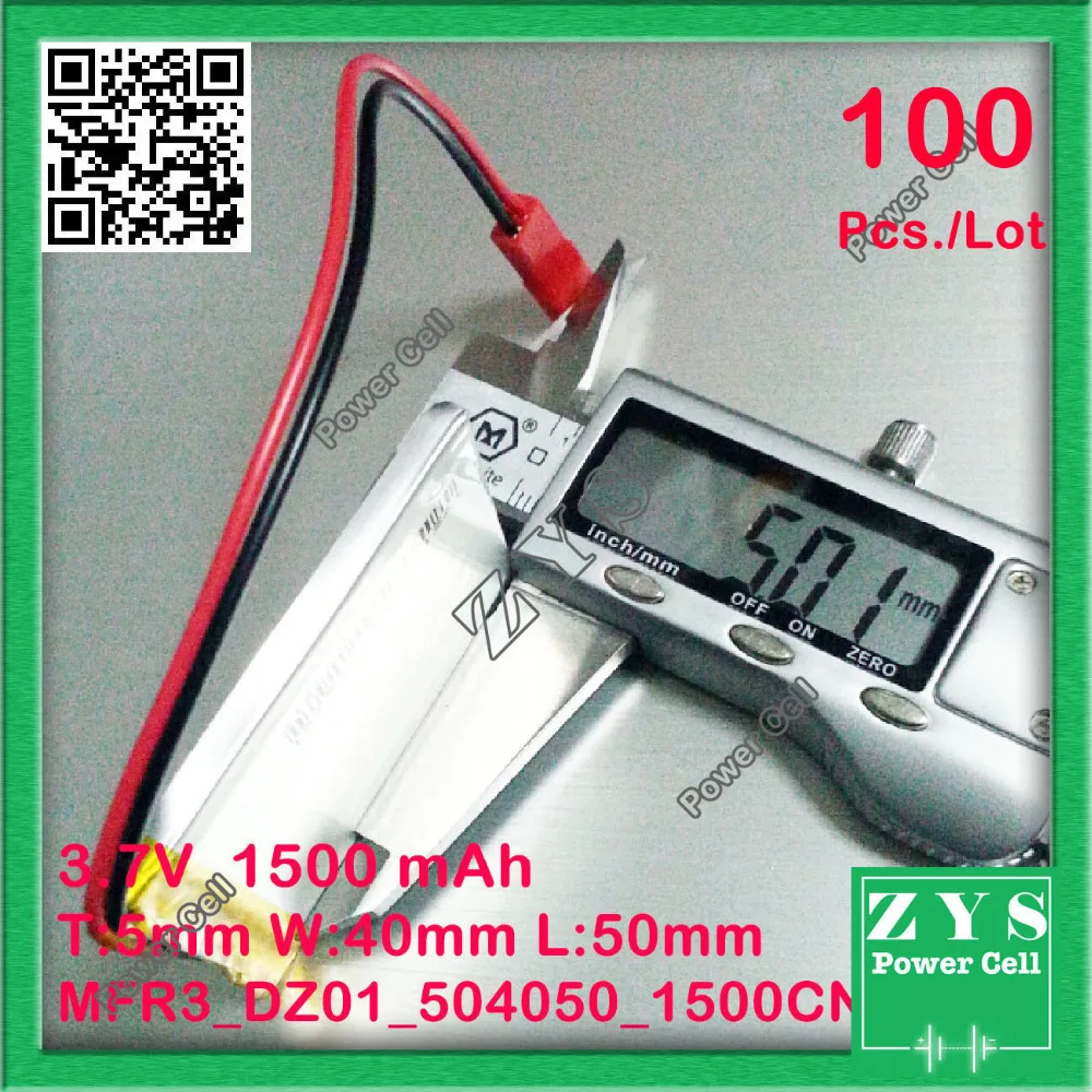 US $848.80 100pcs Safety Packing 2pin Connector 37V lithium Polymer battery 504050 1500mah for UAV UAS Drone Zone mini drone fpv 5x40x50mm