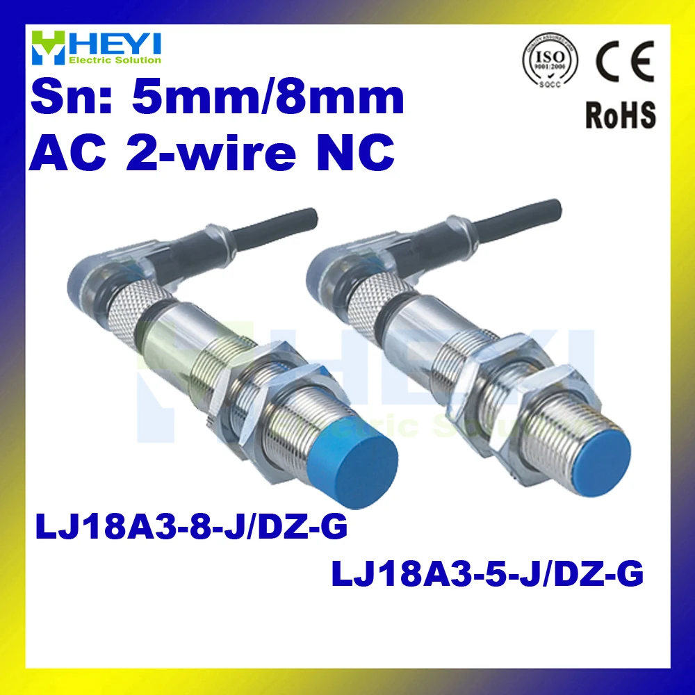 

LJ18A3-5-J/DZ-G LJ18A3-8-J/DZ-G inductive switch air plug 90-250V 2-wire NC with 4-pin air plug cable
