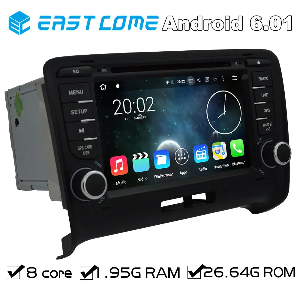 Восьмиядерный автомобильный DVD плеер 2 Din Android 6 01 для AUDI TT 2006 2007 2008 2009 2010 2011 2012 2013 с