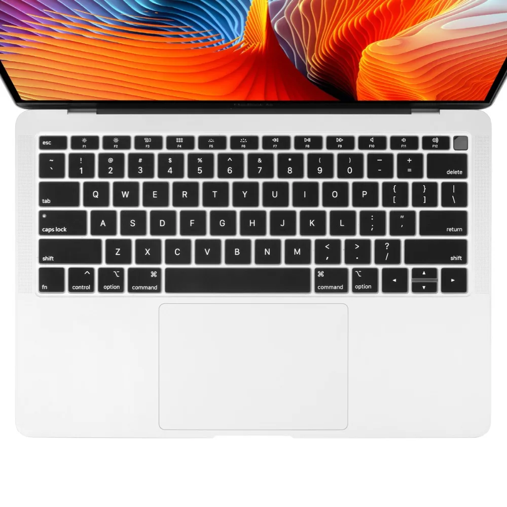 Английский для MacBook New Air 13 2019 2018 A1932 Touch ID Силиконовая накладка на клавиатуру