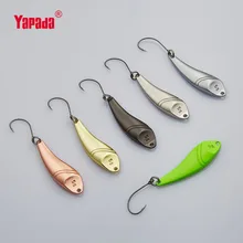 YAPADA ложка 023 Горячая рыбы 2 г/3 г/5 г многоцветный один крючок 28-32-40mm 6 шт./лот из металла ложка Рыболовные приманки
