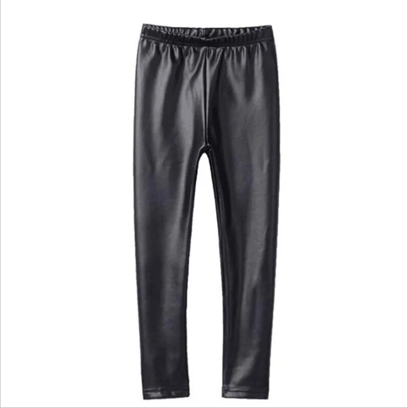 

Girls Leggings Faux Leather High Quality Kids Slim Leggings Children Shinning High Elasticity Skinny Pants Trousers 2-12Yrs