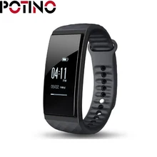 Potino S1 Bluetooth 4.0 сердечного ритма/сна Мониторы умный Браслет напоминание/сообщение push отслеживания активности для Android и IOS