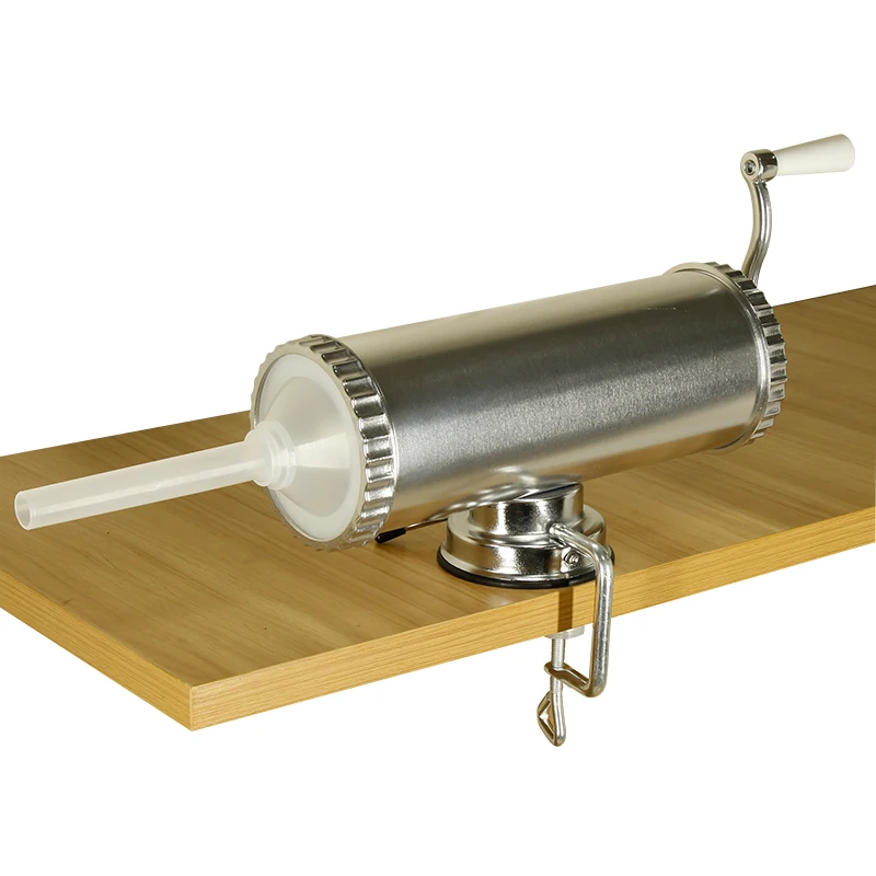 Online Máquina de salchichas casera de 2,5 KG 5 lbs con Base de succión máquina de Salami Manual máquina de relleno de carne con jeringa de salchicha