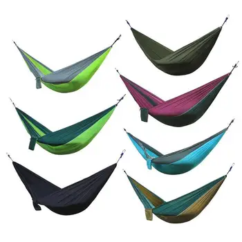 

Double Person Hammock Outdoor Camping Backpacking Travel Survival Garden Swing Hunting Sleeping Bed Portable Nylon Hamac