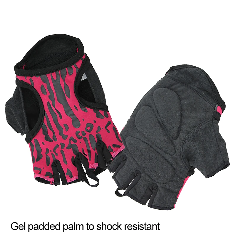 Super Leapard guantes de ciclismo para mujer medio dedo GEL Rosa Blanco chica MTB bicicleta gimnasio guantes de caza luvas ciclismo