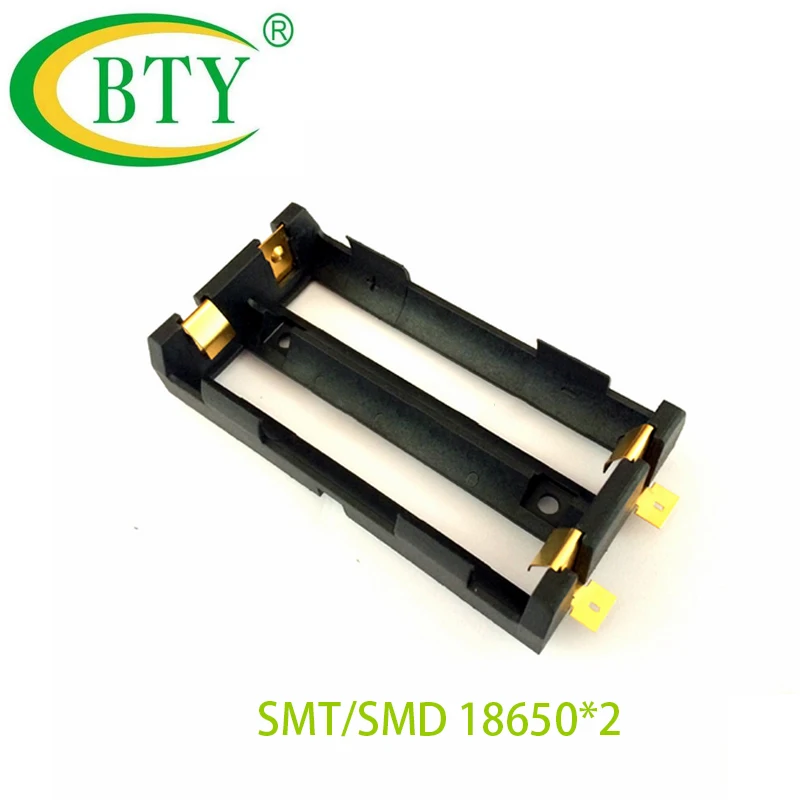 100 Pcs Battery Holder Box Case Double SMT 18650 Batteries Holder