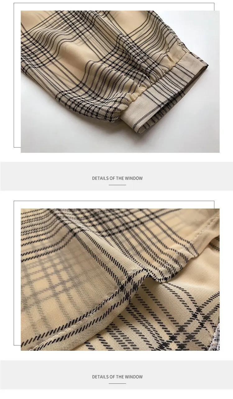 2019 Autumn Chic Plaid Shirts Women Batwing Sleeve Chiffon Blouses Casual Chemise Femme Tops Plus Size Tartan Blusas Mujer (13)