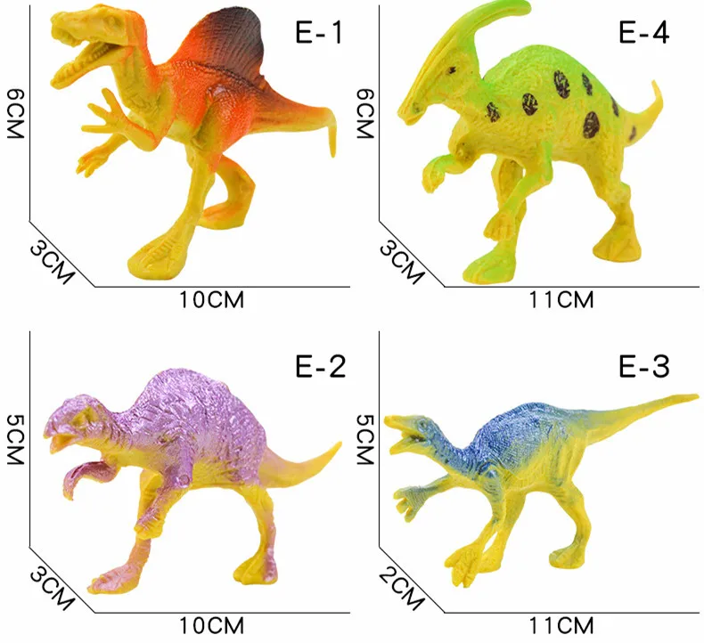 10pcs Action Toy Figures dinosaur world Tyrannosaurus Dragon Dinosaur Toys Plastic Dolls Animal Collectible Model Furnishing Toy (5)