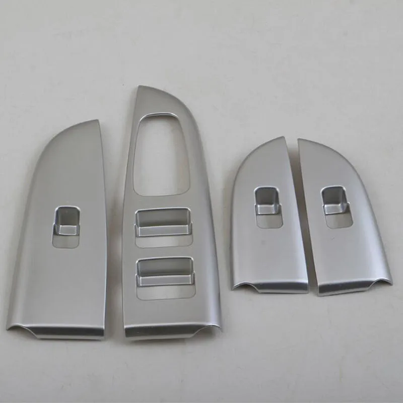 

For KIA K2 2017 4PCS ABS Chrome Car Door Armrest Window Glass Lifter Button Frame Decorative Cover Trim Car Styling Accessories