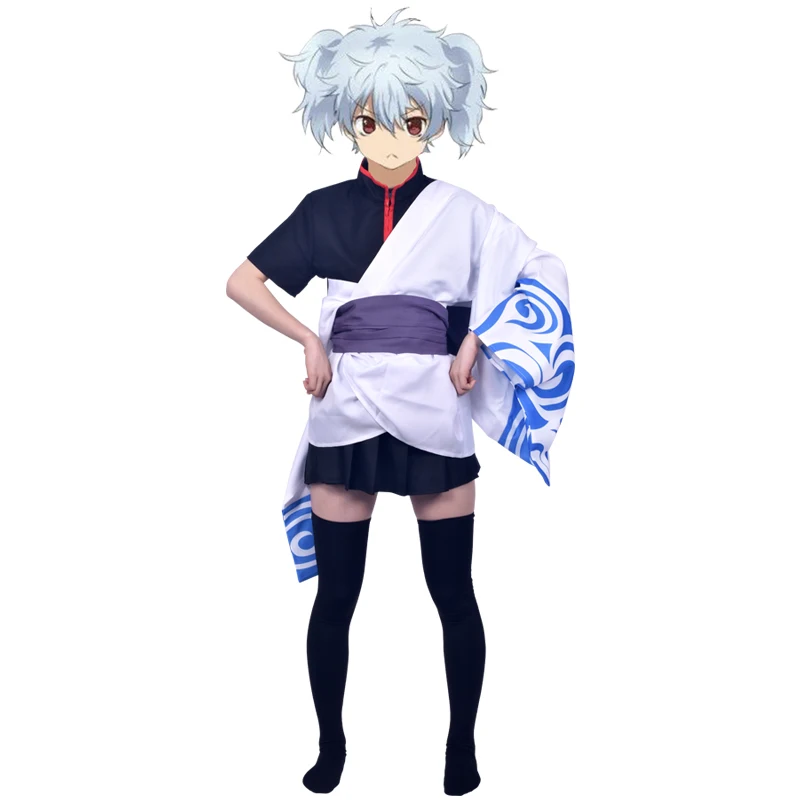 Anime Gintam Cosplay Kostuum Sakata Gintoki Kimono Cosplay Kostuum Printing Korte Lolita Pak Anime Gintam Cosplay Kostuum Sakata Gintoki Kimono Cosplay Kostuum Printing Korte Lolita Pak